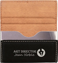 Leatherette Hard Business Card Holder - Grizzly Designs