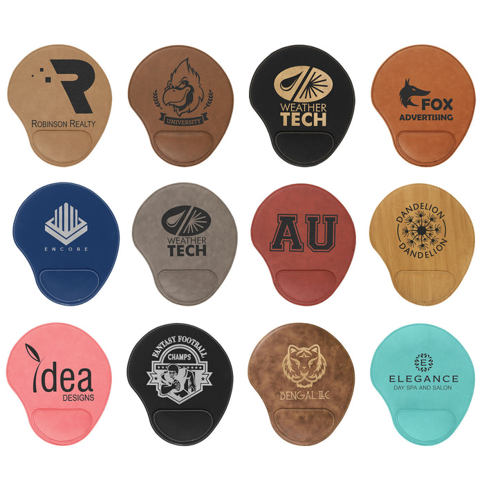 Leatherette Mouse Pad with Wrist Support - Grizzly Designs
