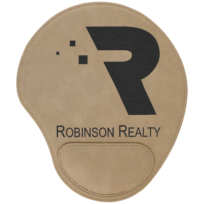 Leatherette Mouse Pad with Wrist Support - Grizzly Designs