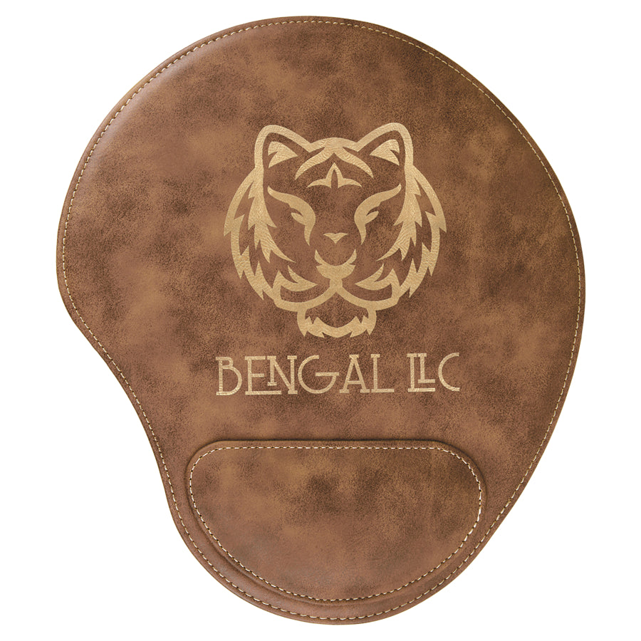 Leatherette Mouse Pad with Wrist Support - Grizzly Designs