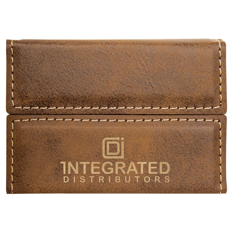 Leatherette Hard Business Card Holder - Grizzly Designs