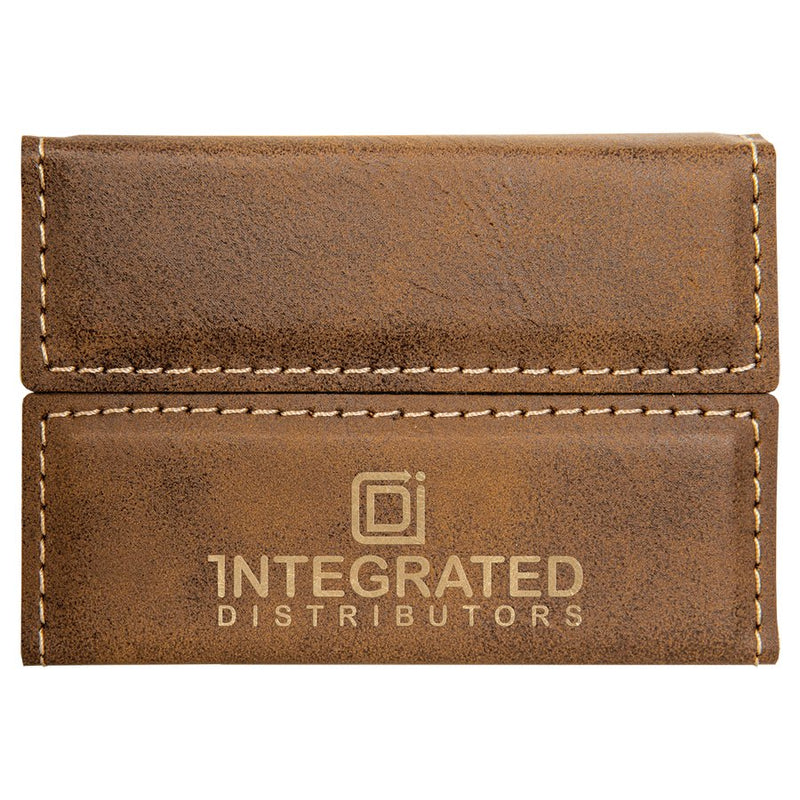 Leatherette Hard Business Card Holder - Grizzly Designs