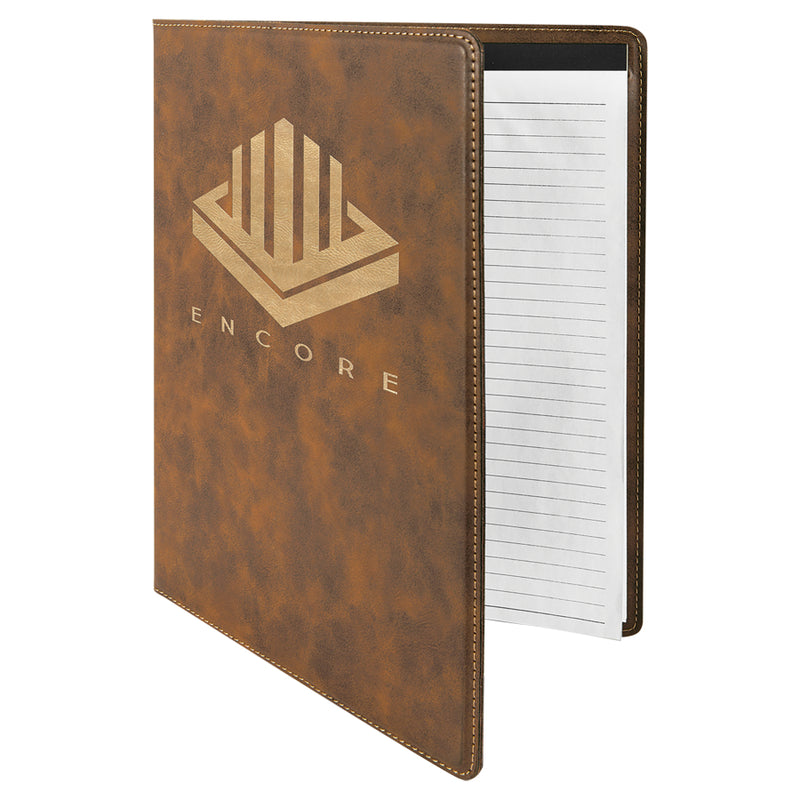 Leatherette Portfolio with Notepad - Grizzly Designs
