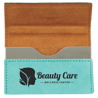 Leatherette Hard Business Card Holder - Grizzly Designs