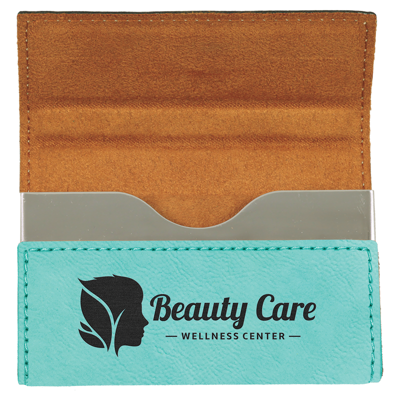 Leatherette Hard Business Card Holder - Grizzly Designs
