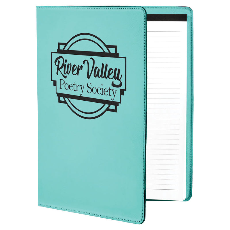 Leatherette Portfolio with Notepad - Grizzly Designs