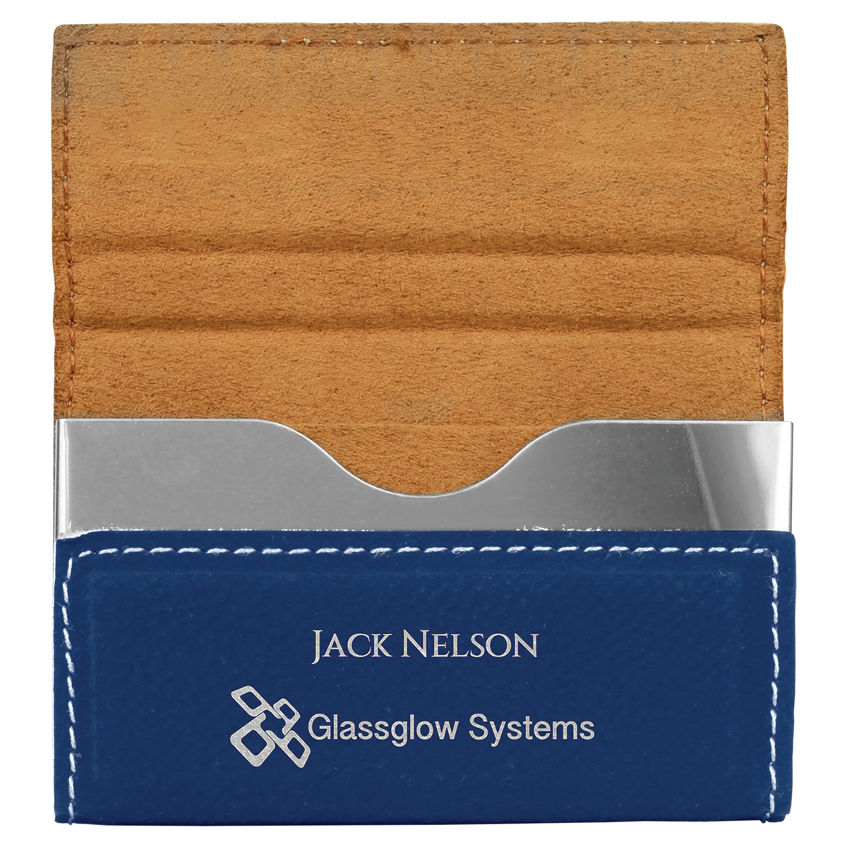 Leatherette Hard Business Card Holder - Grizzly Designs