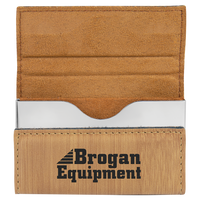 Leatherette Hard Business Card Holder - Grizzly Designs