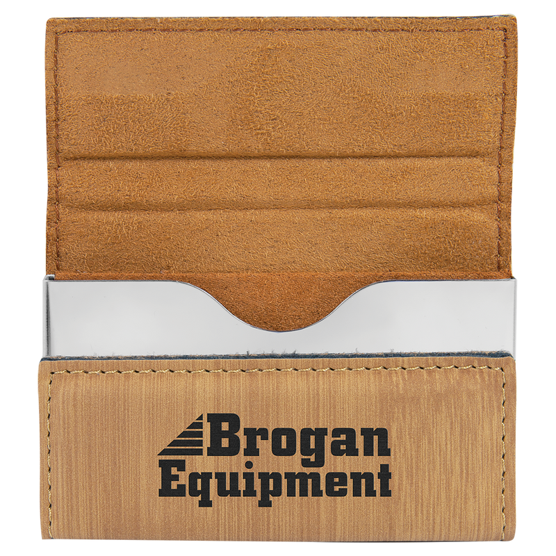 Leatherette Hard Business Card Holder - Grizzly Designs