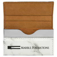 Leatherette Hard Business Card Holder - Grizzly Designs
