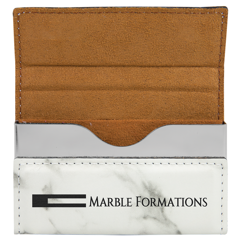 Leatherette Hard Business Card Holder - Grizzly Designs