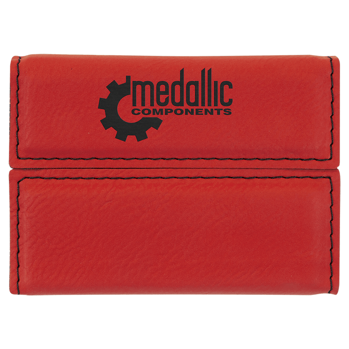Leatherette Hard Business Card Holder - Grizzly Designs