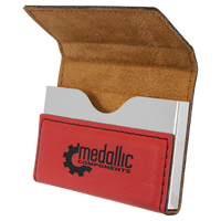 Leatherette Hard Business Card Holder - Grizzly Designs