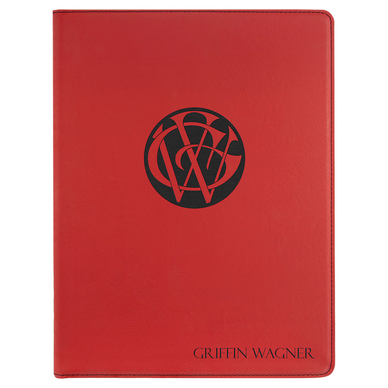 Leatherette Portfolio with Notepad - Grizzly Designs