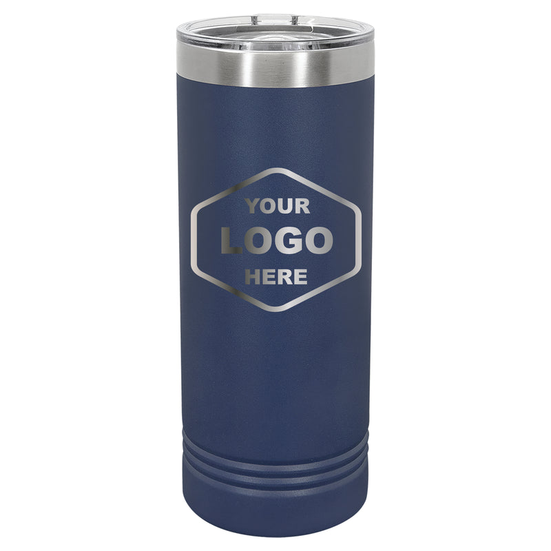 22 OZ Skinny Custom Laser Engraved Tumblers - Grizzly Designs