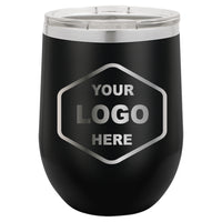 12 OZ Custom Laser Engraved Wine Tumbler - Grizzly Designs