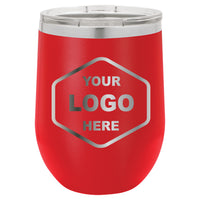 12 OZ Custom Laser Engraved Wine Tumbler - Grizzly Designs