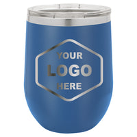 12 OZ Custom Laser Engraved Wine Tumbler - Grizzly Designs