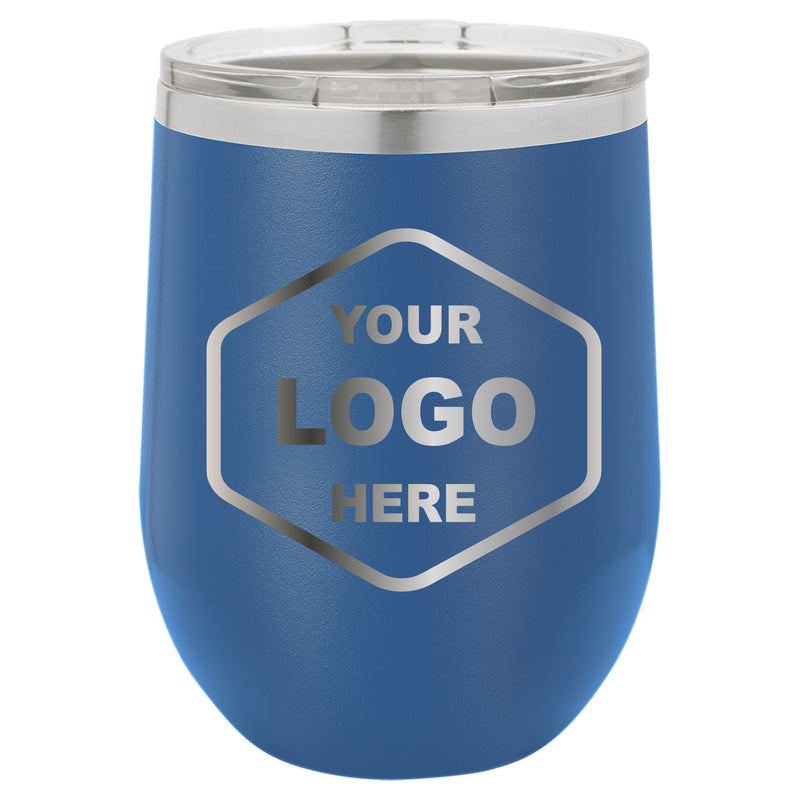 12 OZ Custom Laser Engraved Wine Tumbler - Grizzly Designs