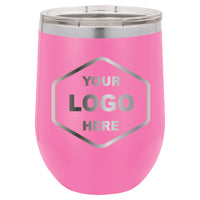 12 OZ Custom Laser Engraved Wine Tumbler - Grizzly Designs