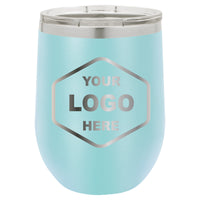 12 OZ Custom Laser Engraved Wine Tumbler - Grizzly Designs