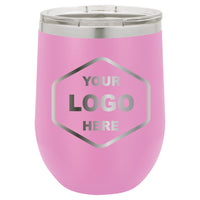 12 OZ Custom Laser Engraved Wine Tumbler - Grizzly Designs