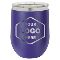 12 OZ Custom Laser Engraved Wine Tumbler - Grizzly Designs