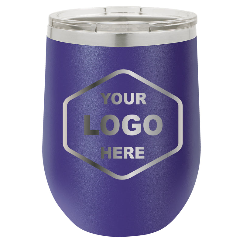 12 OZ Custom Laser Engraved Wine Tumbler - Grizzly Designs