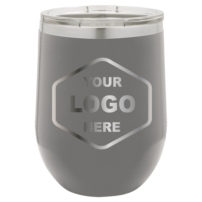 12 OZ Custom Laser Engraved Wine Tumbler - Grizzly Designs