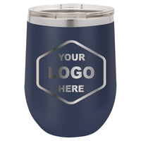 12 OZ Custom Laser Engraved Wine Tumbler - Grizzly Designs
