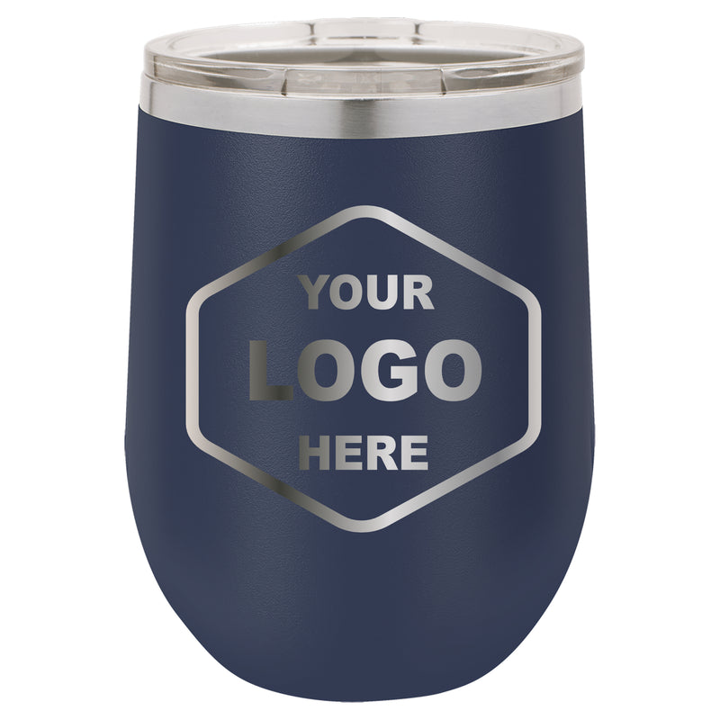 12 OZ Custom Laser Engraved Wine Tumbler - Grizzly Designs
