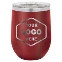 12 OZ Custom Laser Engraved Wine Tumbler - Grizzly Designs