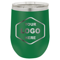 12 OZ Custom Laser Engraved Wine Tumbler - Grizzly Designs
