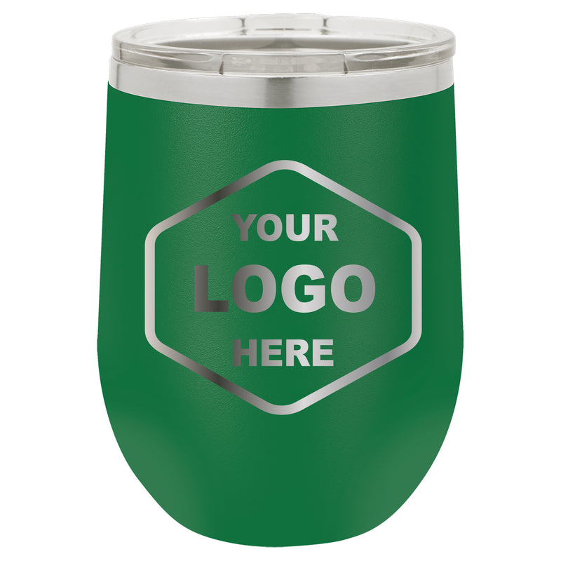 12 OZ Custom Laser Engraved Wine Tumbler - Grizzly Designs