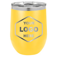12 OZ Custom Laser Engraved Wine Tumbler - Grizzly Designs