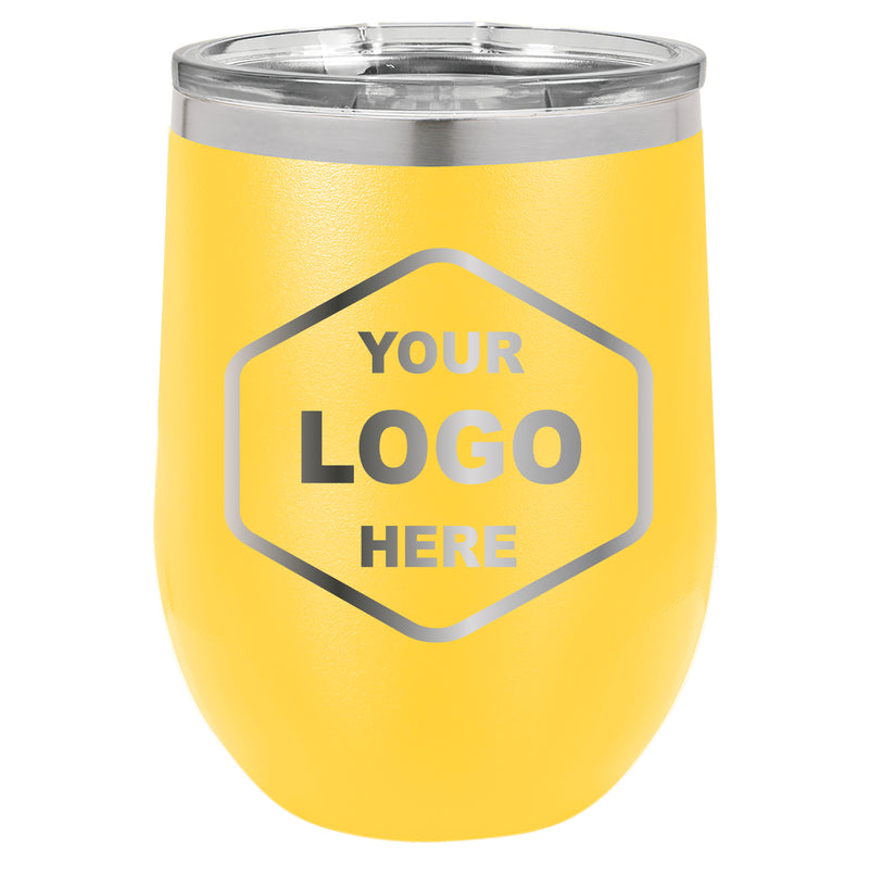 12 OZ Custom Laser Engraved Wine Tumbler - Grizzly Designs