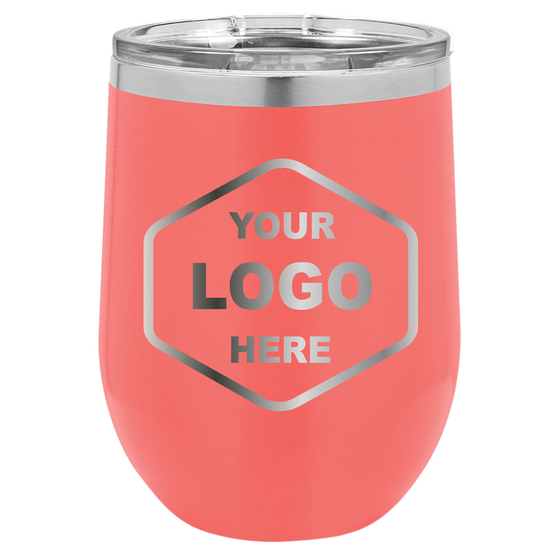 12 OZ Custom Laser Engraved Wine Tumbler - Grizzly Designs