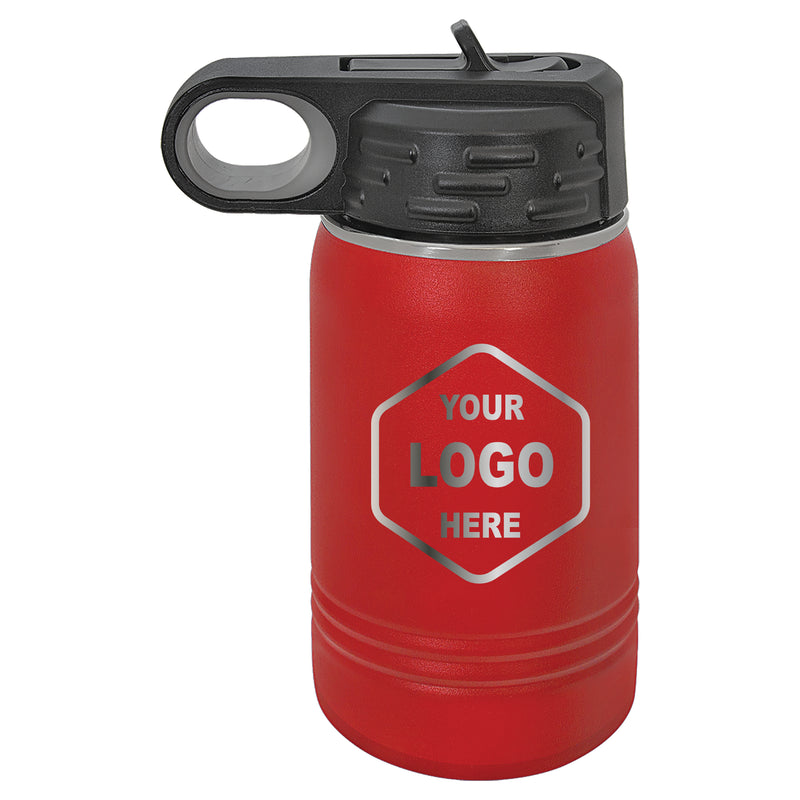 12 OZ Laser Engraved Water Bottle - Grizzly Designs