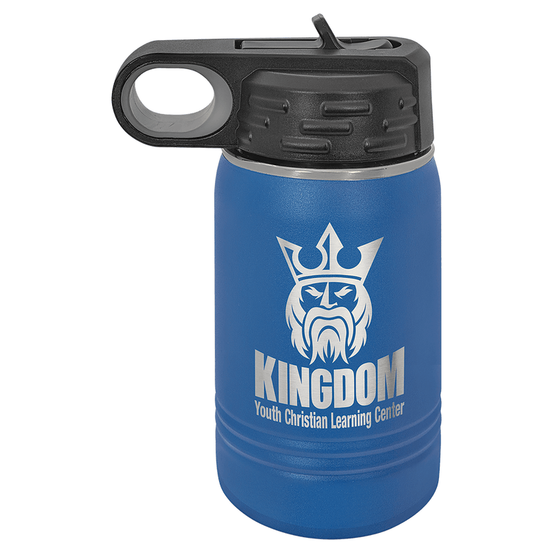 12 OZ Laser Engraved Water Bottle - Grizzly Designs