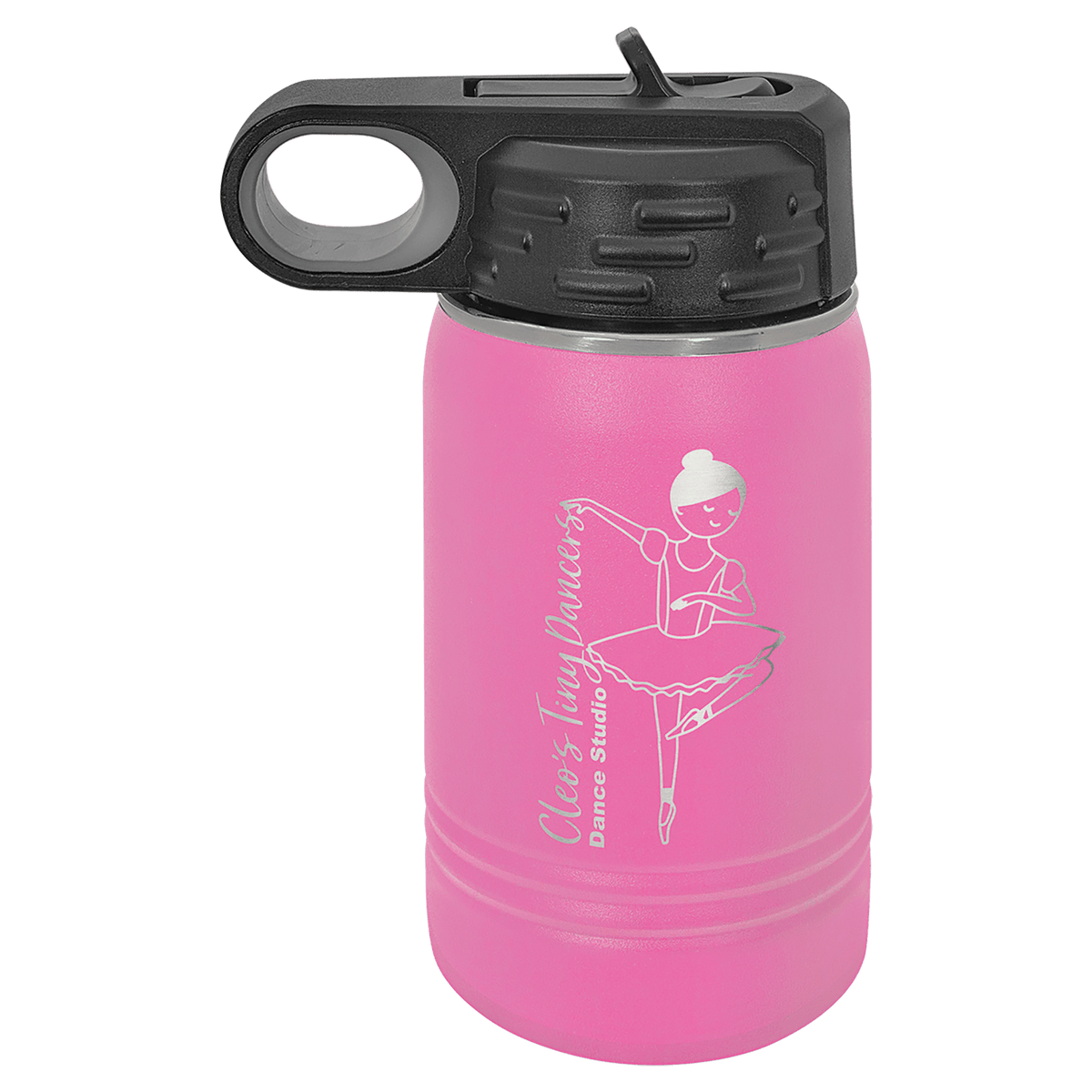 12 OZ Laser Engraved Water Bottle - Grizzly Designs