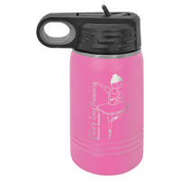12 OZ Laser Engraved Water Bottle - Grizzly Designs