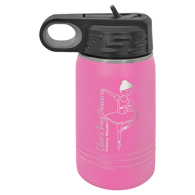12 OZ Laser Engraved Water Bottle - Grizzly Designs