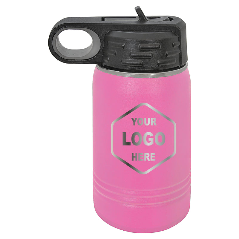12 OZ Laser Engraved Water Bottle - Grizzly Designs