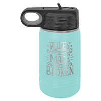 12 OZ Laser Engraved Water Bottle - Grizzly Designs