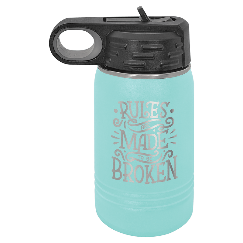 12 OZ Laser Engraved Water Bottle - Grizzly Designs