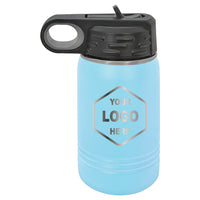 12 OZ Laser Engraved Water Bottle - Grizzly Designs