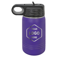 12 OZ Laser Engraved Water Bottle - Grizzly Designs