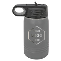 12 OZ Laser Engraved Water Bottle - Grizzly Designs