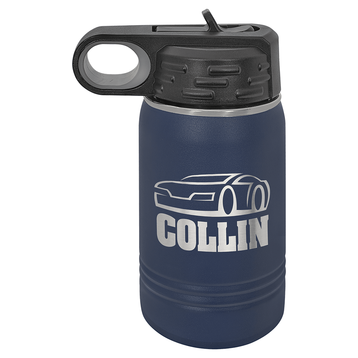 12 OZ Laser Engraved Water Bottle - Grizzly Designs