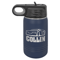 12 OZ Laser Engraved Water Bottle - Grizzly Designs